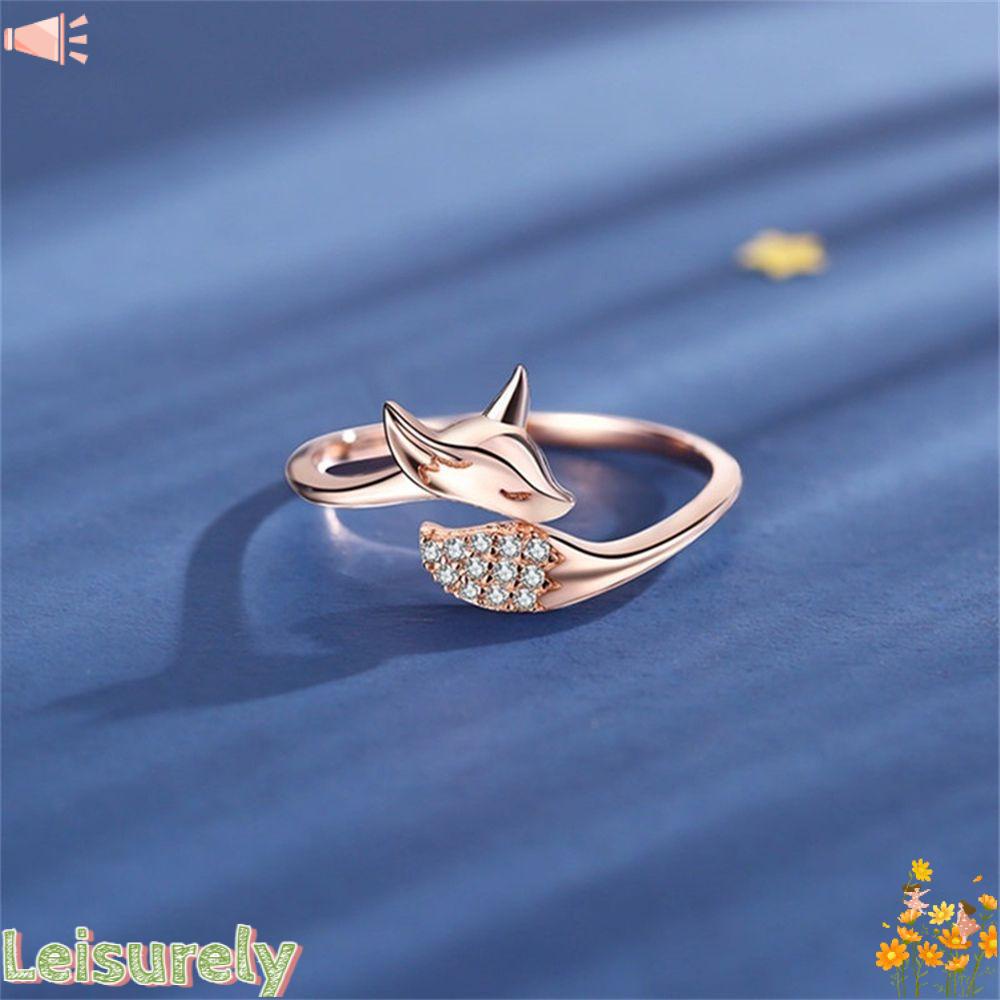 Nhẫn Hình Cáo Phong Cách Boho Thời Trang Cho Nam Và Nữ|Áo Thun In Hình Động Vật Phong Cách Vintage Cho Nam Nữ