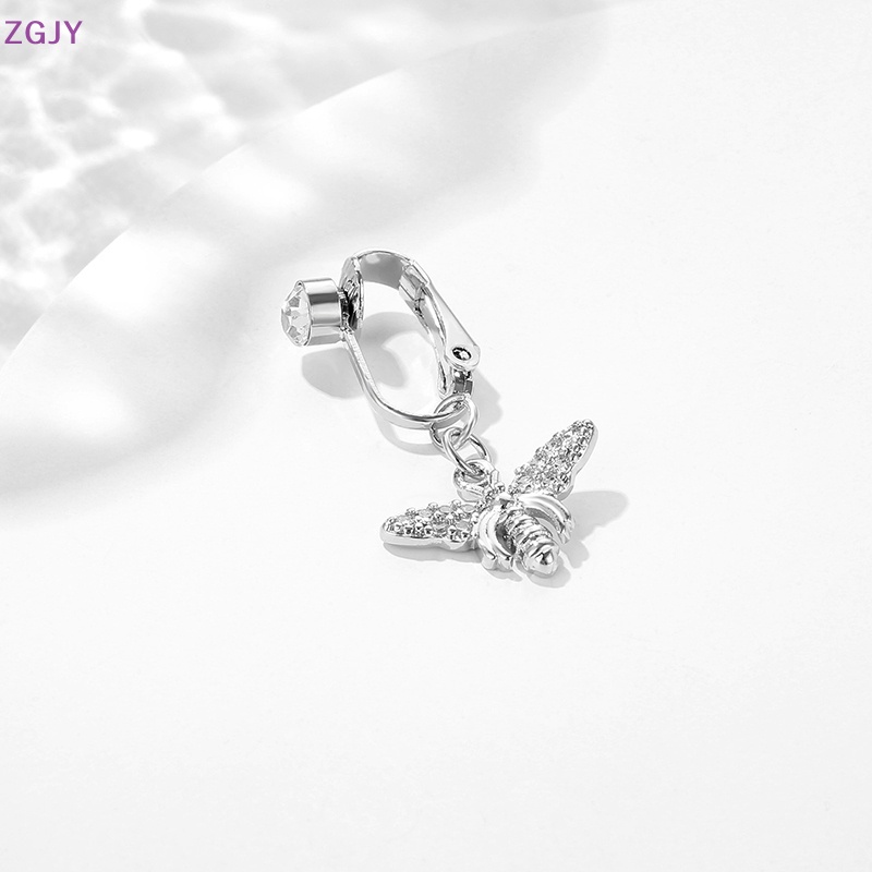 Khuyên Rốn Hình Ong Bằng Thép Đính Đá Zircon Quyến Rũ Sáng Tạo Mới