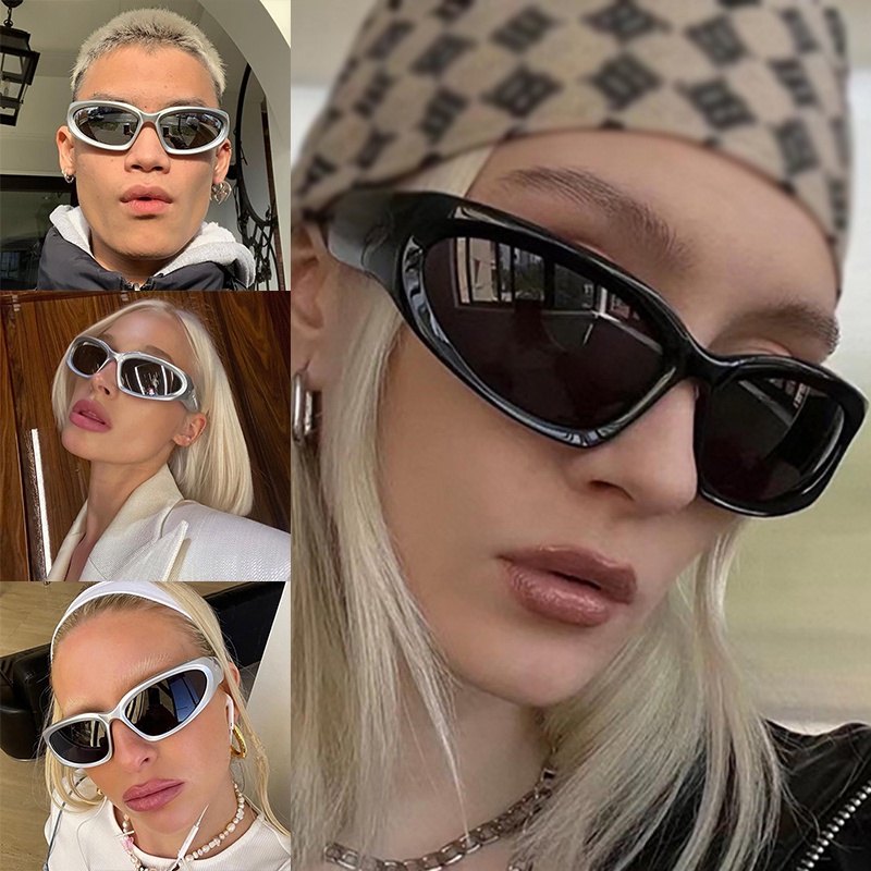 Kính Mát Hình Chữ Nhật Phong Cách Punk Vintage Thời Trang Cho Nam Nữ RYVN