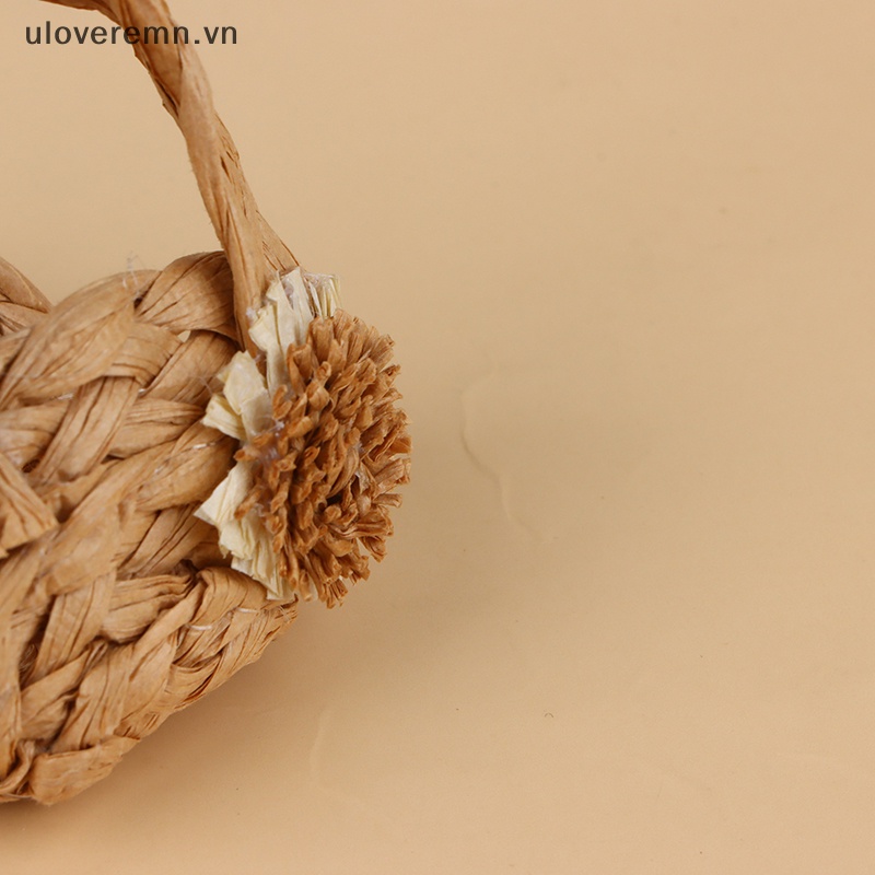 Giỏ Đan Lát Thủ Công Mini Tỷ Lệ 1 / 6 Trang Trí Nhà Búp Bê