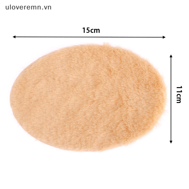 1 Thảm Lông Lót Sàn Hình Oval Trang Trí Nhà Búp Bê