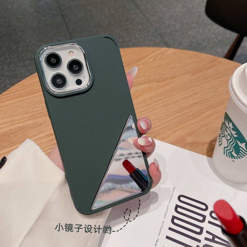 Ốp Điện Thoại Silicon Mềm Chống Sốc Tráng Gương Cho iPhone 14 13 12 11 Pro Max 14 Plus