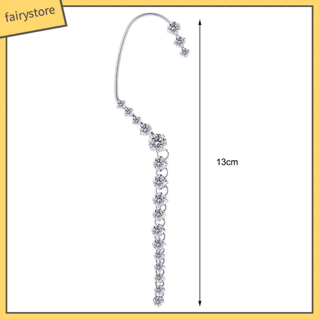 1 Bông Tai Dài Hình Bướm Đính Đá Lấp Lánh Dành Cho Nữ