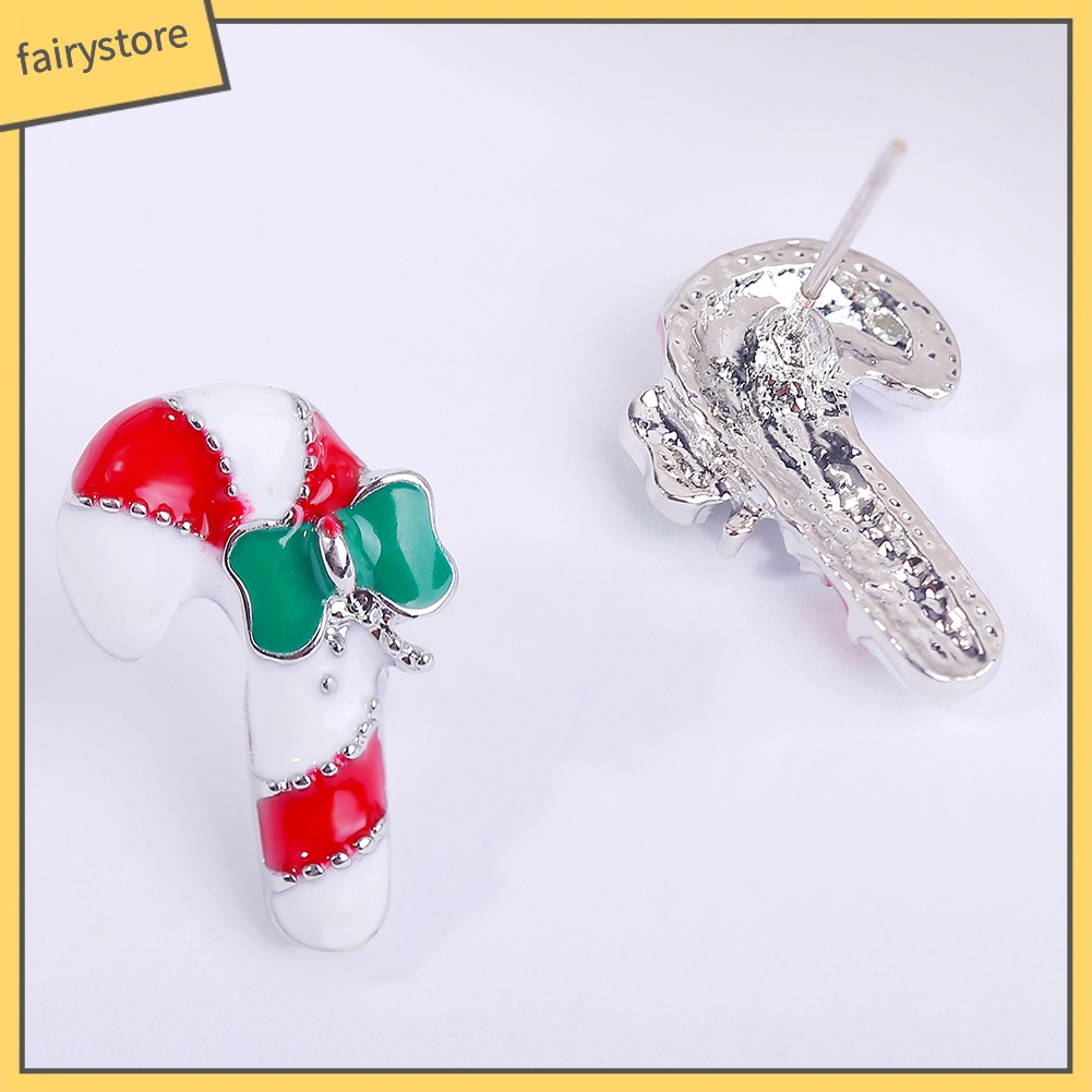 Bông Tai Hình Cây Kẹo Giáng Sinh Sáng Tạo Cho Nữ