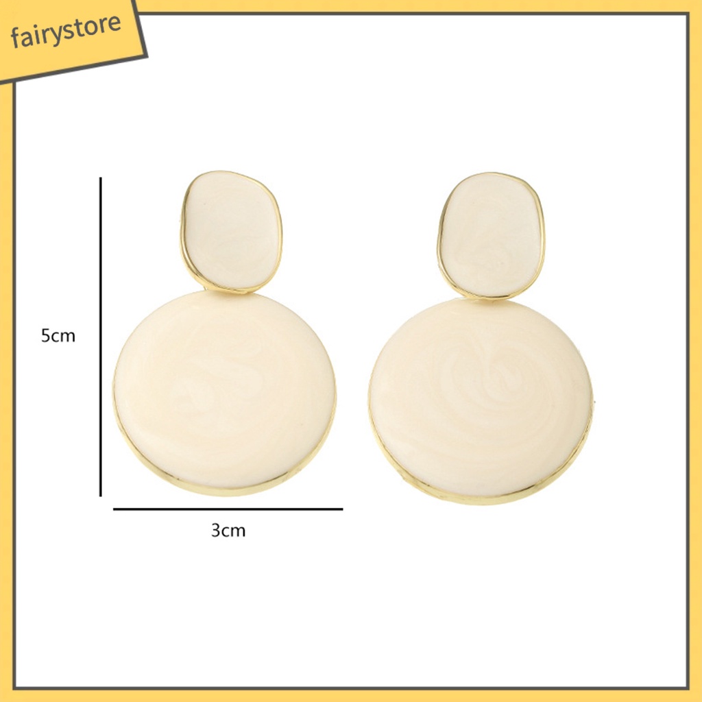 1 Đôi Bông Tai Hình Học Tua Rua Gọn Nhẹ Không Phai Màu Thời Trang Dự Tiệc