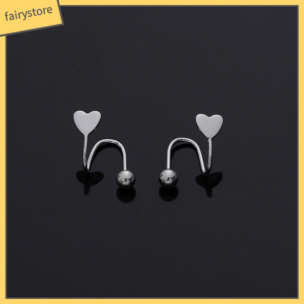 1 Đôi Bông Tai Hình Trái Tim Lấp Lánh Dành Cho Nữ