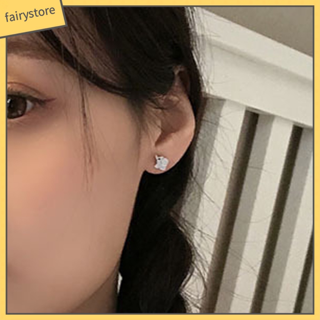 1 Đôi Bông Tai Xỏ Lỗ Hình Chú Voi Tinh Tế Dành Cho Nữ