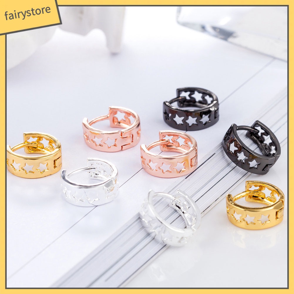 Khuyên Kẹp Vành Tai [FRO] Hình Ngôi Sao Rỗng Sang Trọng Cho Nữ