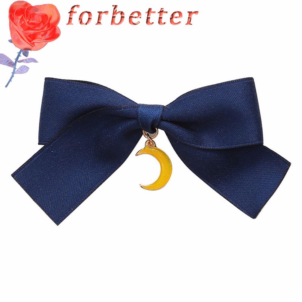 Kẹp Tóc Nơ Vải Hình Mặt Trăng Đơn Giản Sang Trọng Phong Cách Hàn Quốc