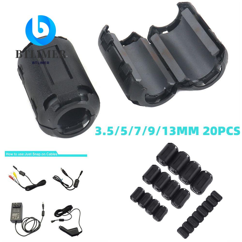 Set 20 / 20 Kẹp Dây Cáp Lọc Tiếng Ồn Màu Đen