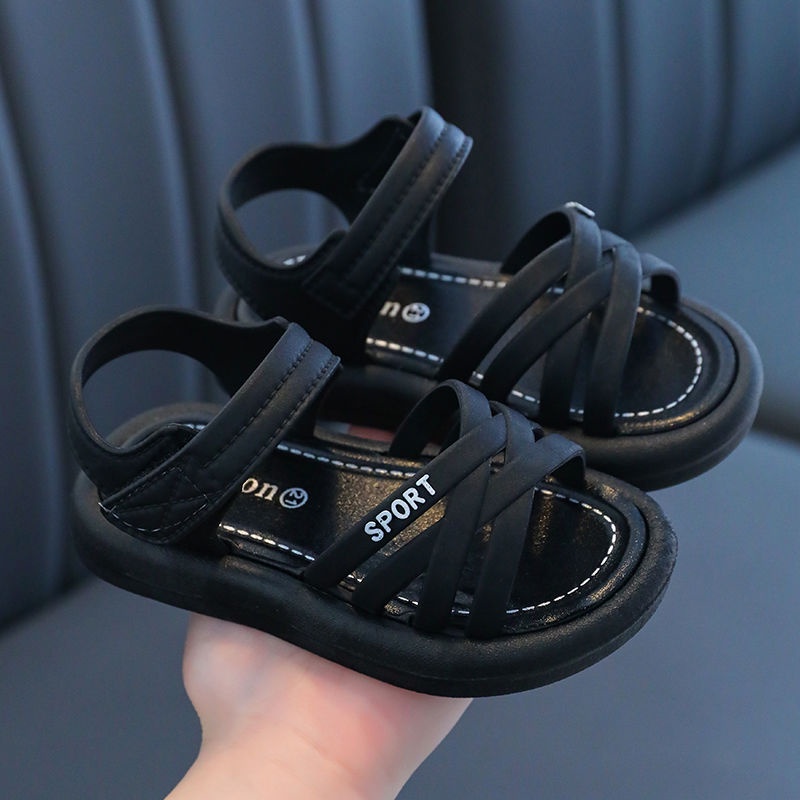 Xăng đan Da Mềm Hở Ngón Thời Trang Mùa Hè 2023 Cho Bé Gái 1-10 Tuổi