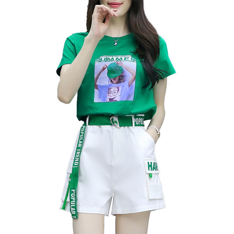 [35-70KG] Áo Thun Nữ Ngắn Tay Cỡ Lớn + Quần Short C10837