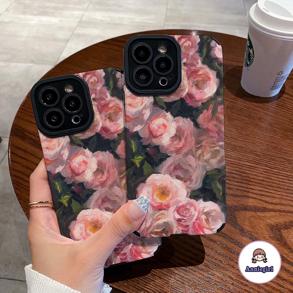 Ốp Điện Thoại Da TPU Mềm Nhám Họa Tiết Hoa Hồng Vintage Cho IPhone 14 Pro Max 13 Pro Max 12 X XS XR XS Max 7 8 Plus