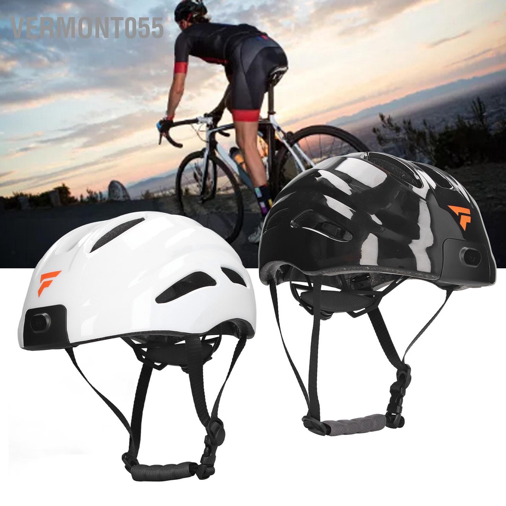 Vermont055 Mũ bảo hiểm xe đạp thông minh dành cho người lớn có camera 1080P Đèn báo rẽ Thiết bị đi leo núi trên đường Đi kèm thẻ nhớ Micro 32G