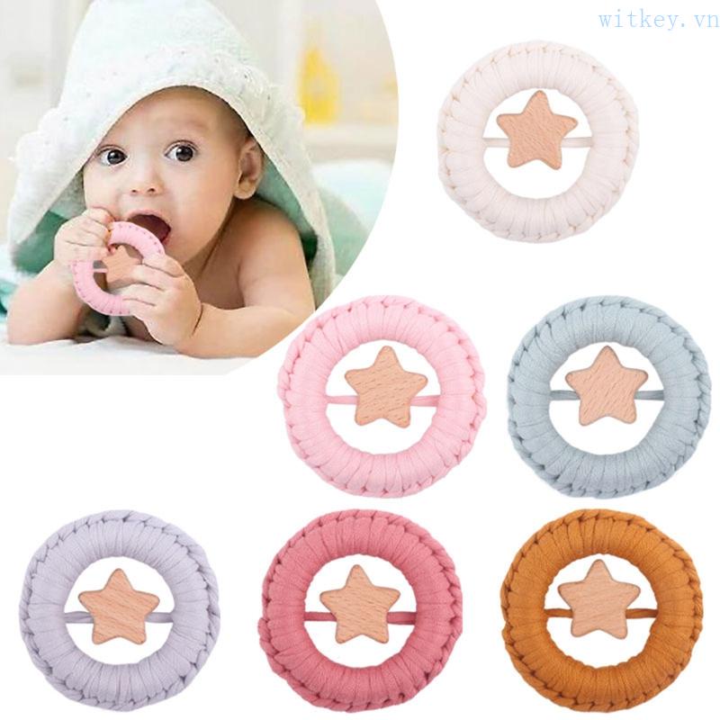 Wi Đồ Chơi Động Cơ Lắc Tay Bằng Cotton Đan Móc Lục Giác Làm Dịu Em Bé