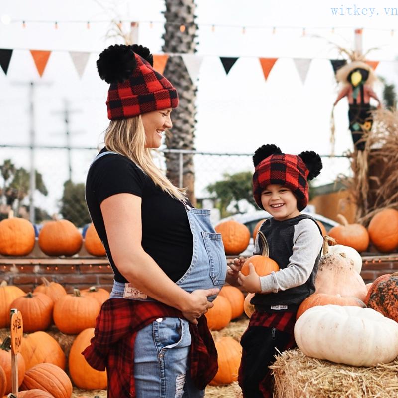 Mũ Beanie Đan Len Giữ Ấm Thời Trang Thu Đông Cho Bé 0-2 Tuổi