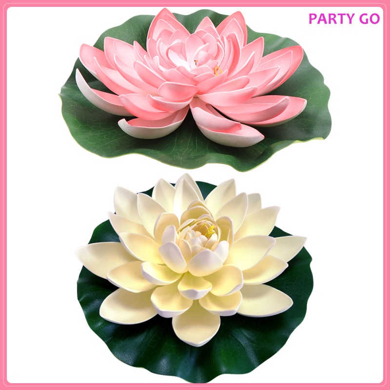 Set 2 Hoa Sen Giả Nổi Trang Trí Bể Cá