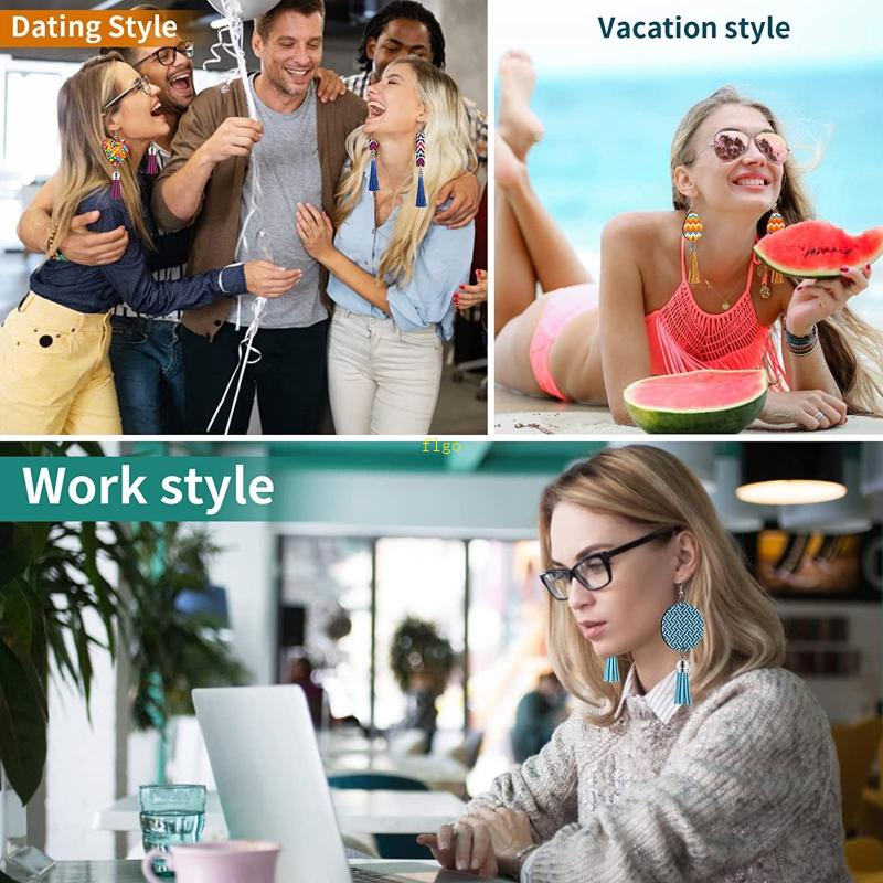 Set 219 Bông Tai Gỗ Trơn Kèm Móc Thời Trang