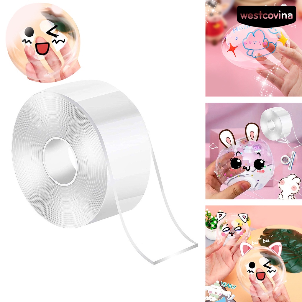 [WSTN]✎Cuộn Băng Keo Nano 100cm Hai Mặt Giải Tỏa Căng Thẳng Vui Nhộn