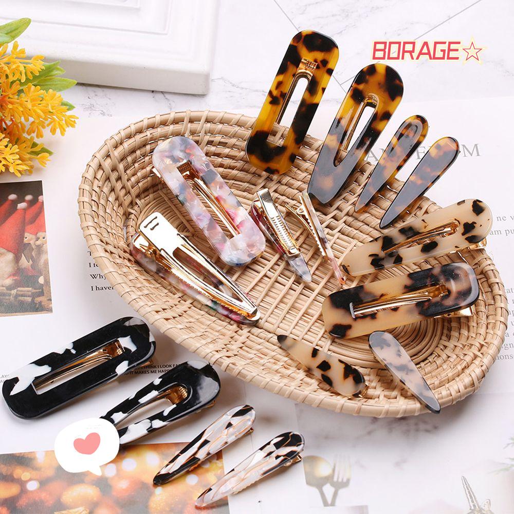 Set 4 Kẹp Tóc Hình Chữ Nhật Thiết Kế Rỗng Thời Trang Cho Nữ