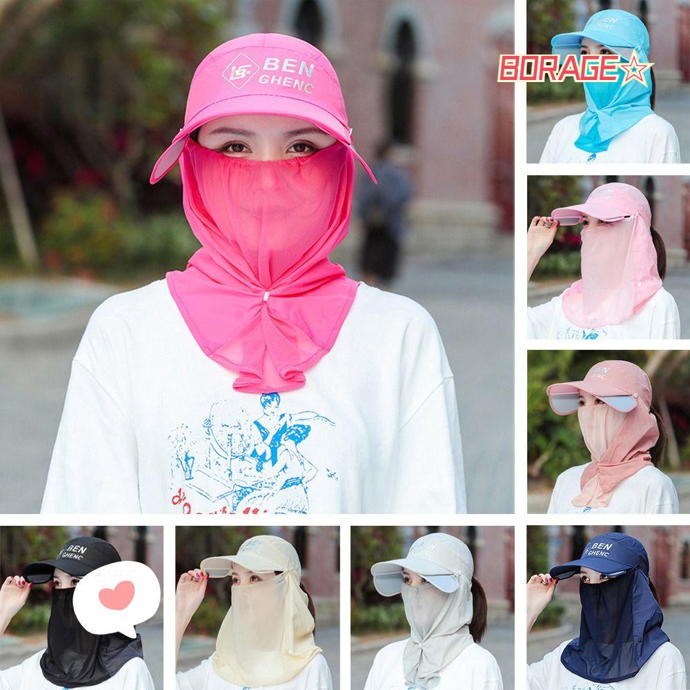 1 Nón Vành Rộng Che Mặt / Cổ / Mặt / Cổ Thời Trang Mùa Hè Tiện Dụng Khi Đi Xe Đạp