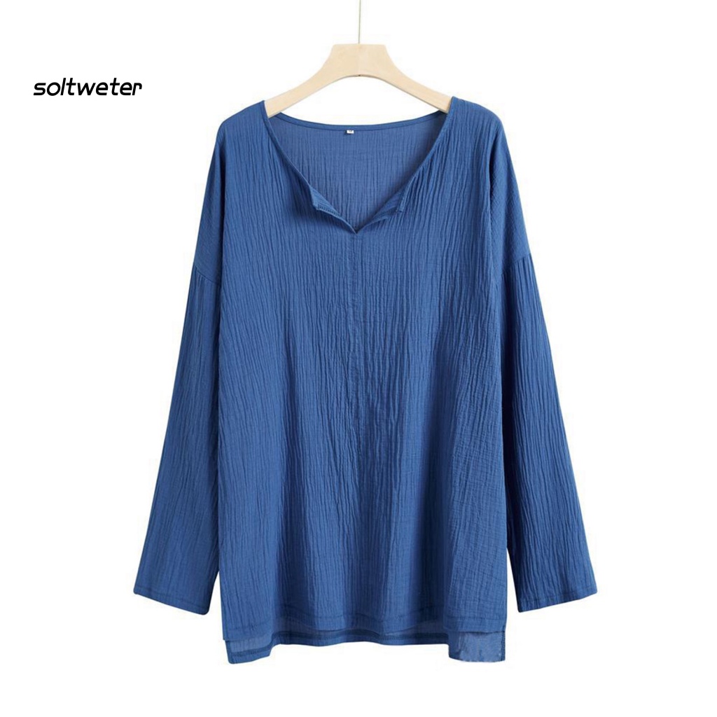 Áo Thun Mỏng Nhẹ Cổ Chữ V Tay Dài Màu Sắc Đơn Giản Thời Trang Cho Nam