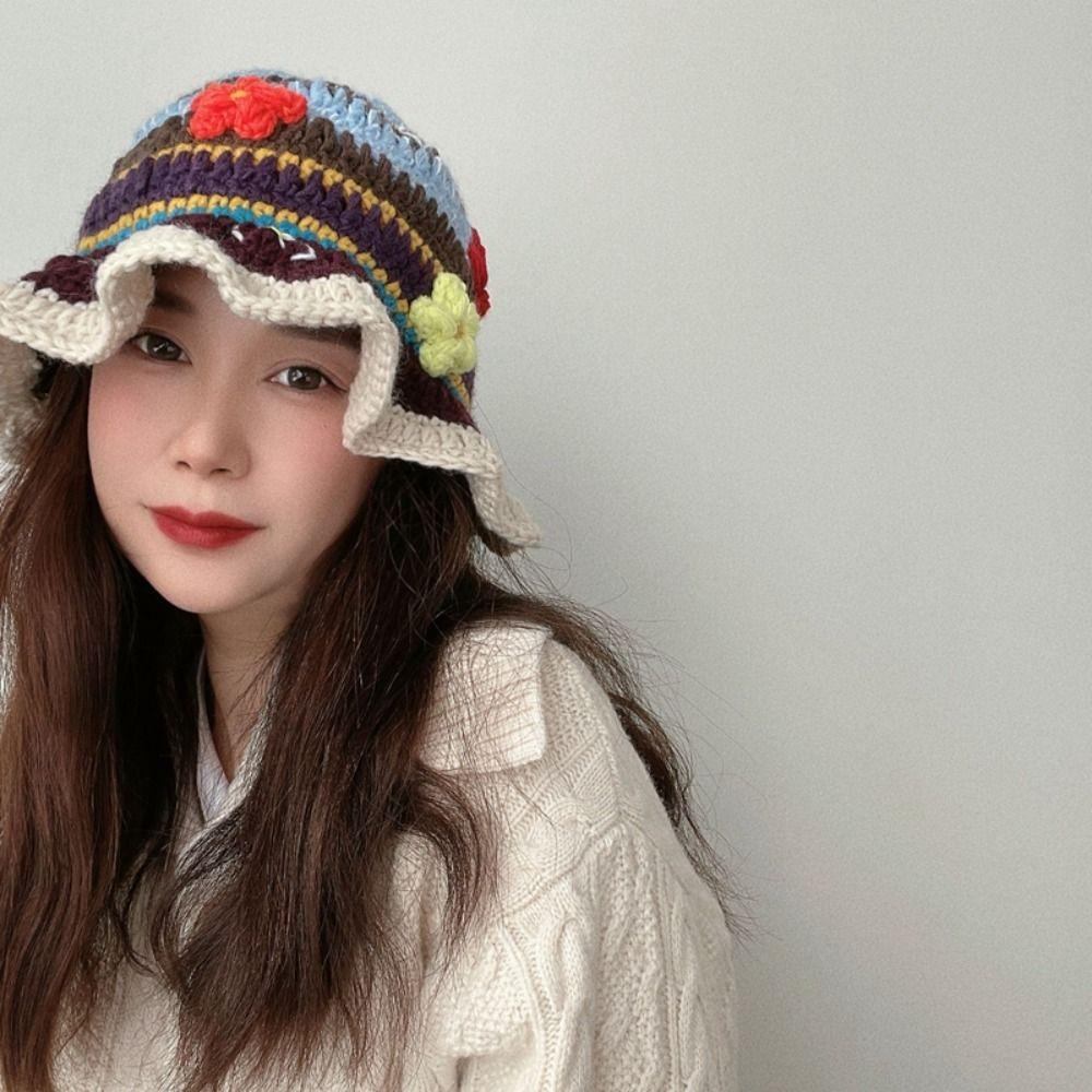 Mũ Bucket Hoạ Tiết Hoa Phong Cách Retro