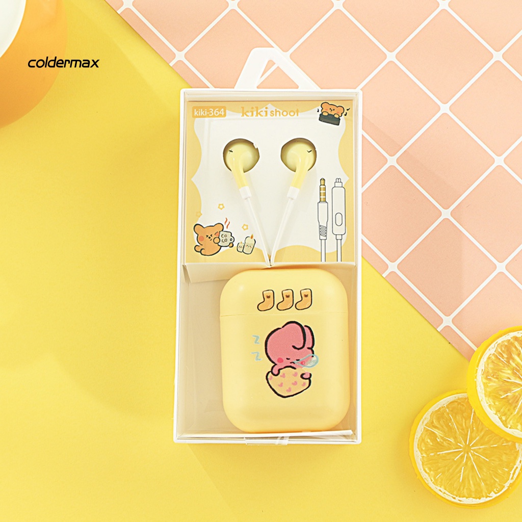 Tai Nghe Nhét Tai Có Dây Jack 3.5mm Âm Thanh Nổi HD Họa Tiết Hoạt Hình Cho Bé