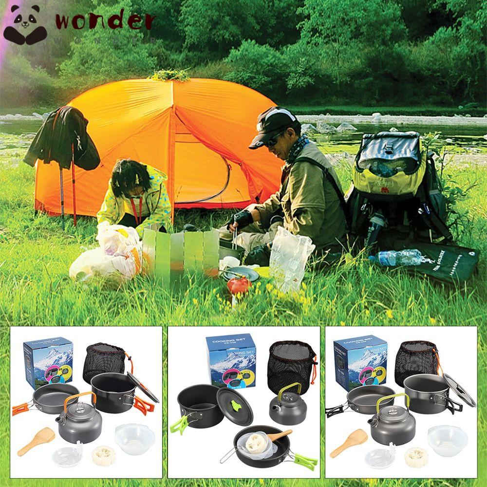 Bộ Dụng Cụ Nấu Ăn Bằng Hợp Kim Nhôm Tiện Lợi Khi Đi Cắm Trại