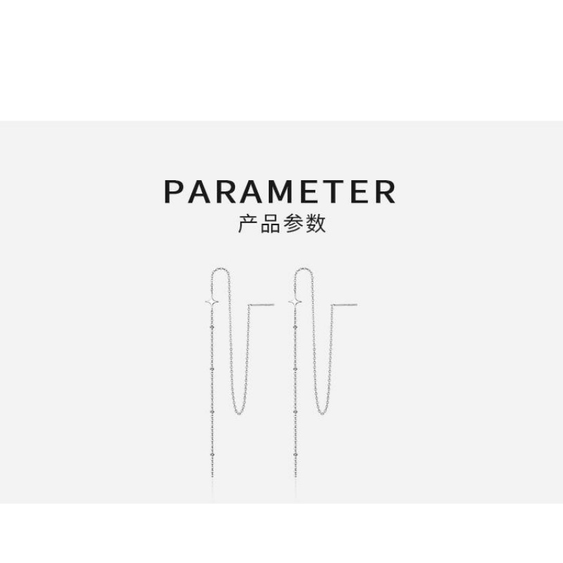 Hoa Tai Dáng Dài Mạ Bạc Phối Tua Rua Thời Trang Cao Cấp