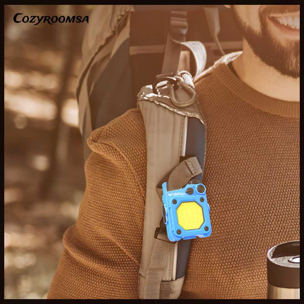 Móc Khóa Đèn LED COB Mini 6 Chế Độ Kèm Sạc USB Loại C Tiện Dụng