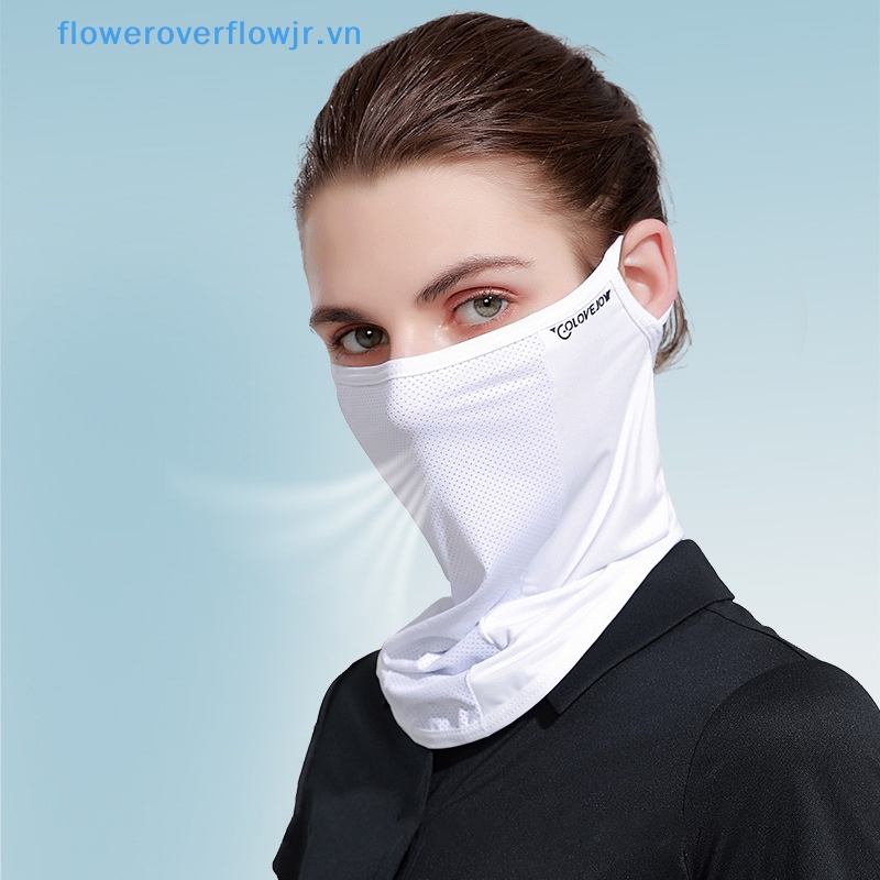 Fjr Khăn Choàng Cổ Bằng Lụa Lạnh Thoáng Khí Chống Tia UV Khô Nhanh Bảo Vệ Tai Cho Nữ