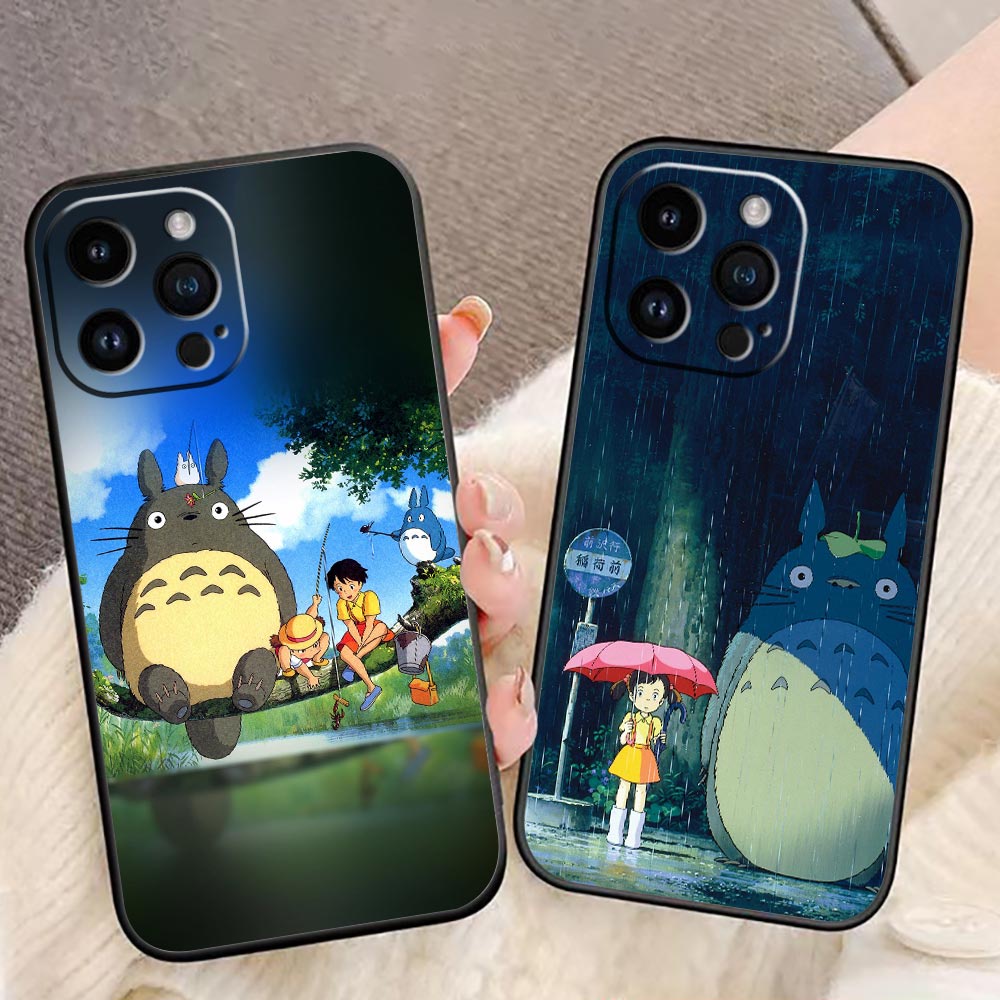 Ốp Điện Thoại Mềm Màu Đen Chống Sốc Anime Spirited Away Hình Ảnh Cho Apple Iphone 13 14 12 11 Pro XS
