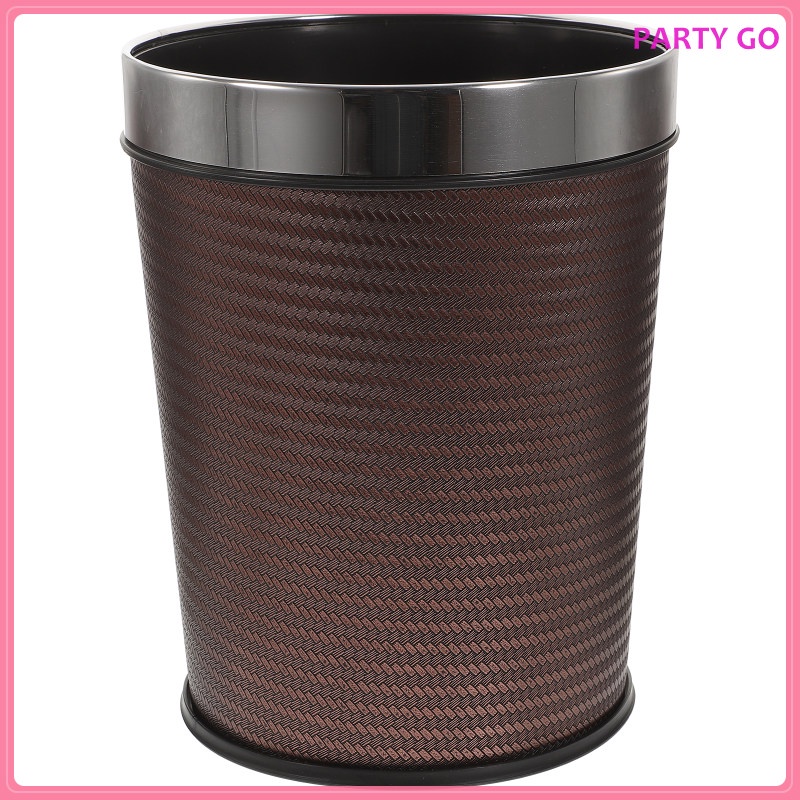 Thùng Đựng Rác Bằng Da Pu Phong Cách Retro Tiện Dụng Cho Nhà Bếp / Văn Phòng