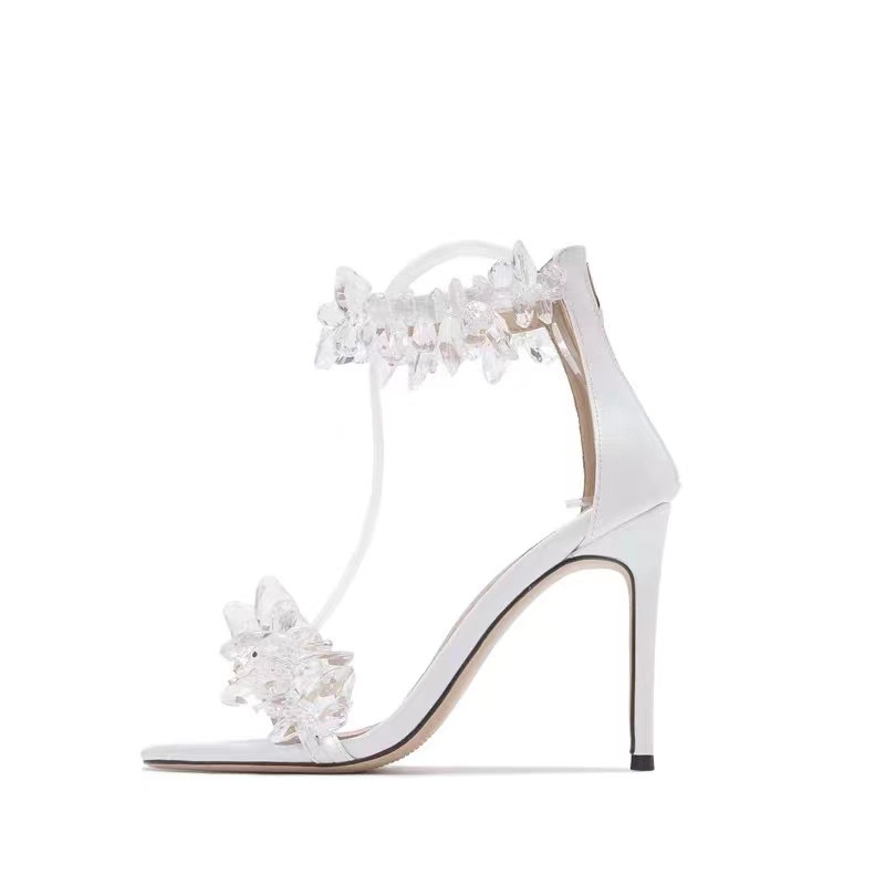 Hong Kong Premium shoes❥Giày Cao Gót Đính Đá Pha Lê Sang Trọng Hợp Thời Trang