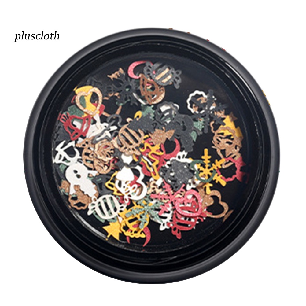 Hộp 100 Hạt Kim Sa Siêu Mỏng Hình Bông Tuyết Trang Trí Móng Tay