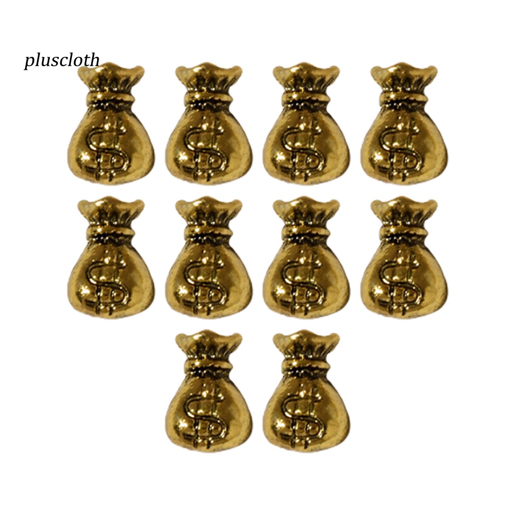 Set 10 Phụ Kiện Trang Trí Móng Tay Nghệ Thuật Hình Chú Hổ Bằng Hợp Kim