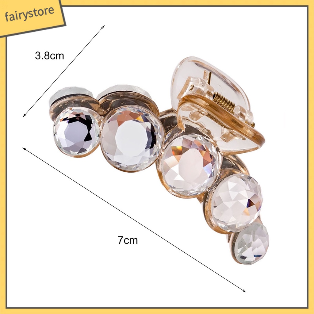 Kẹp Tóc Càng Cua Bằng Nhựa Đính Pha Lê Lấp Lánh Trang Nhã