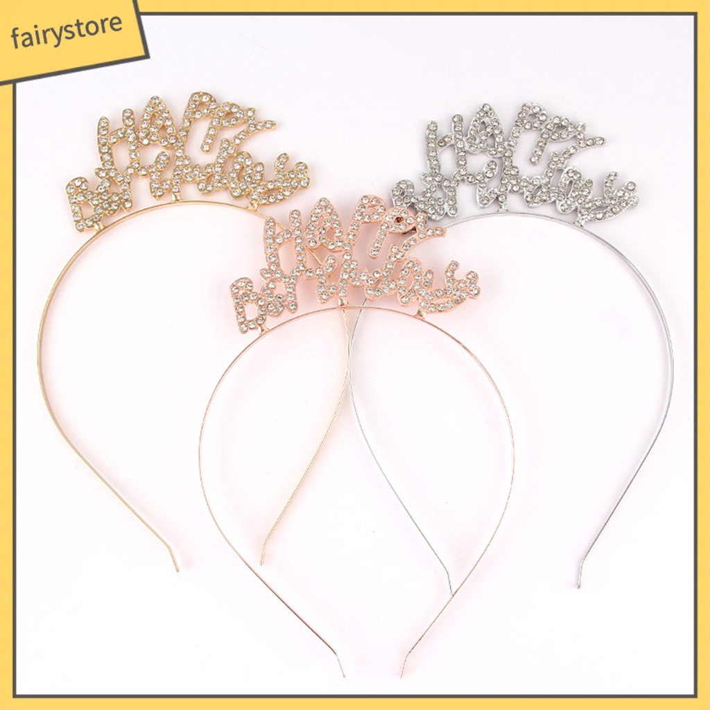 Băng Đô Cài Tóc Hình Vương Miện Bằng Hợp Kim Lấp Lánh Chống Gỉ Siêu Bền