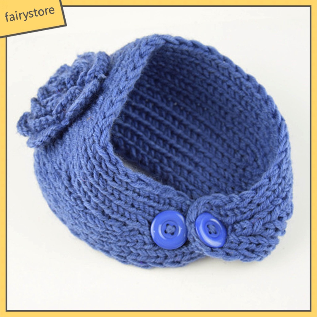 Băng Đô Dệt Kim Cài Nút Giữ Ấm Thoải Mái Cho Nữ