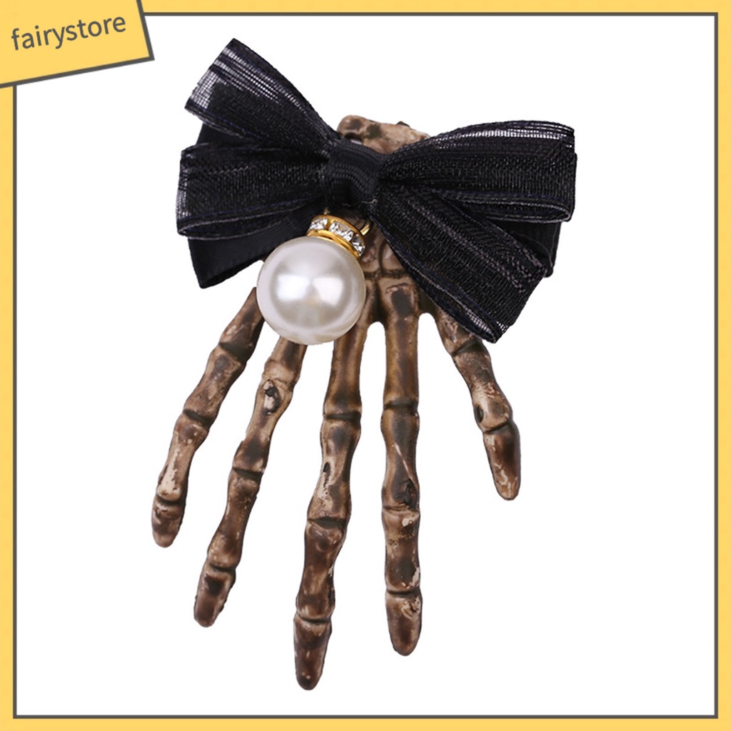 Kẹp Tóc Hình Xương Bàn Tay Halloween Chống Trượt Chống Rơi