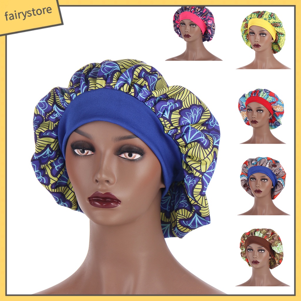 Mũ Trùm Đầu Vải In Họa Tiết Châu Phi Phong Cách Bohemian Dùng Khi Ngủ