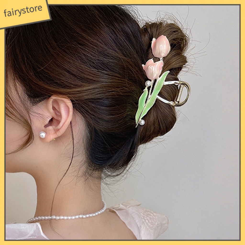 Kẹp Tóc Càng Cua Mạ Vàng Bóng Nhiều Màu Sắc Tạo Kiểu Tóc Chống Trượt Kích Thước Lớn Dành Cho Bạn Nữ