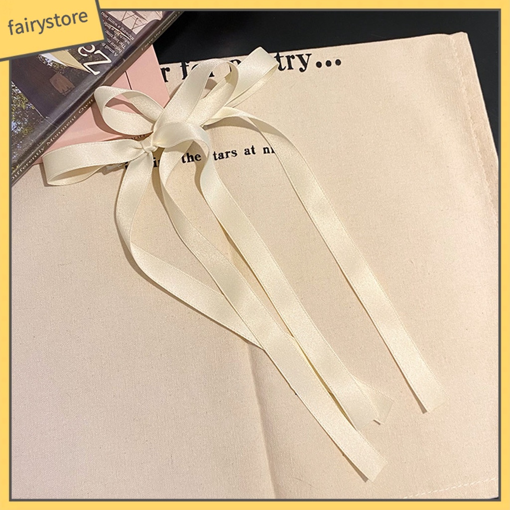 Kẹp Tóc Thắt Nơ Ruy Băng Màu Trơn Hai Lớp Chống Trượt Trọng Lượng Nhẹ Cho Nữ