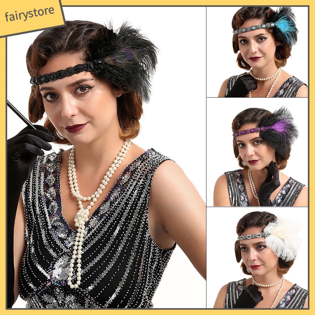 Băng Đô Cài Tóc Hình Chim Công Đính Đá Nhân Tạo Thời Trang