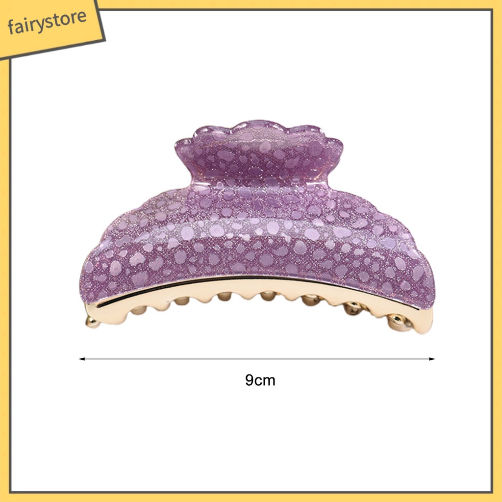 Kẹp Tóc Càng Cua Lớn Họa Tiết Chấm Bi Màu Sắc Ngọt Ngào Thời Trang