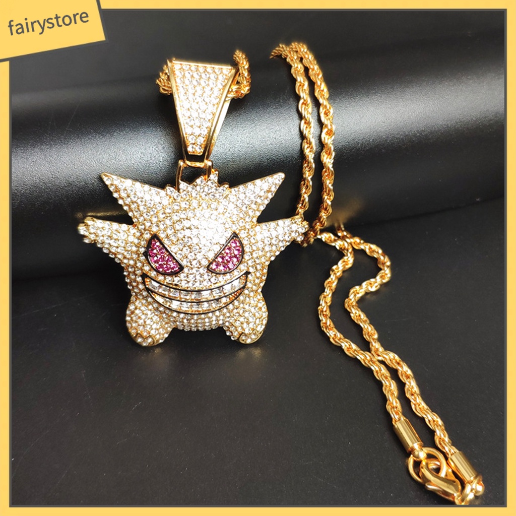 Vòng cổ Mặt Hình Ma Elf Hoạt Hình Đính Đá Cho Nữ