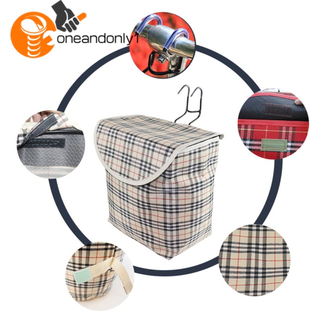 Giỏ Xe Đạp Chất Liệu Canvas Dày Dặn Chống Thấm Nước Kích Thước 28cmx26cmx16cm