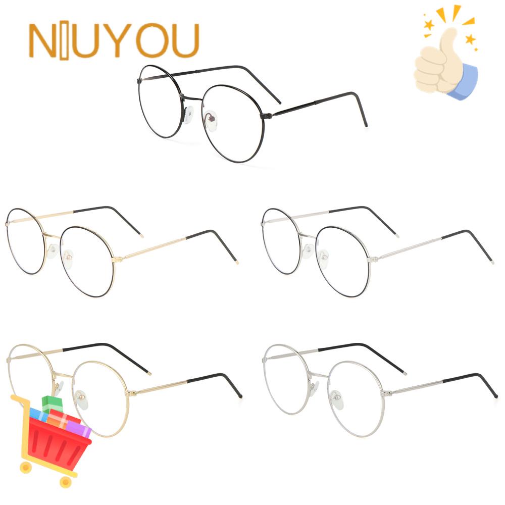 Mắt Kính Gọng Kim Loại Siêu Nhẹ Phong Cách Vintage Thời Trang