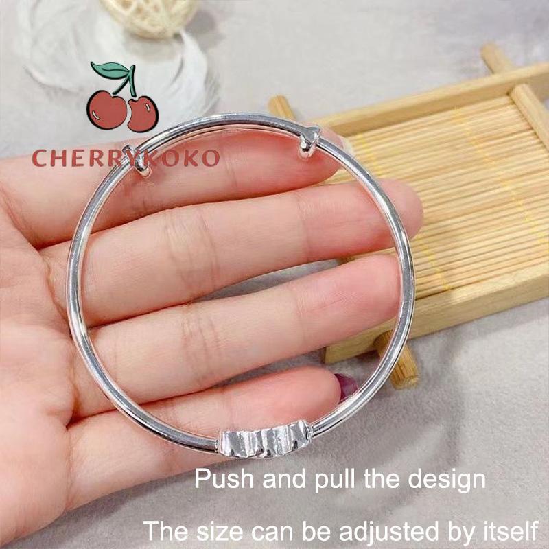 🍒🍒CHERRYKOKO Vòng đeo tay mạ bạc mặt trái tim đôi thời trang dành cho nữ Vòng Tay Mạ Bạc Hình Trái Tim Đôi Thời Trang Cho Nữ